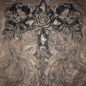 Men set of (2) Long sleeve Skull head shirts